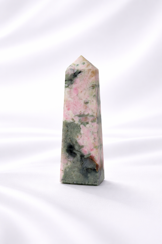 Pink Thulite w/ Green Epidote Tower #2