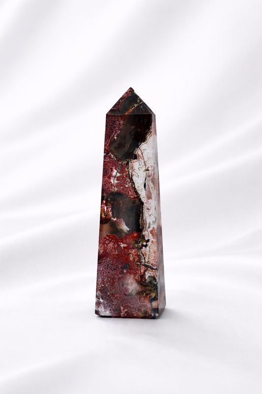Mexican Crazy Lace Agate Tower #15