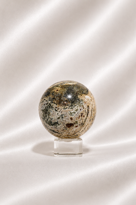 Orbicular Ocean Jasper Sphere #5