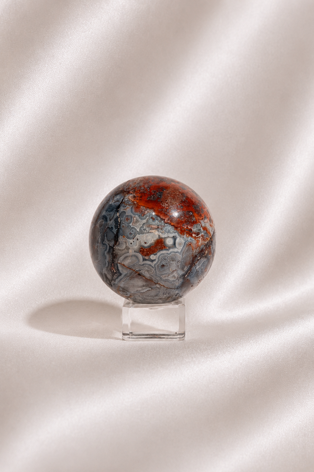 Mexican Crazy Lace Agate Sphere #9
