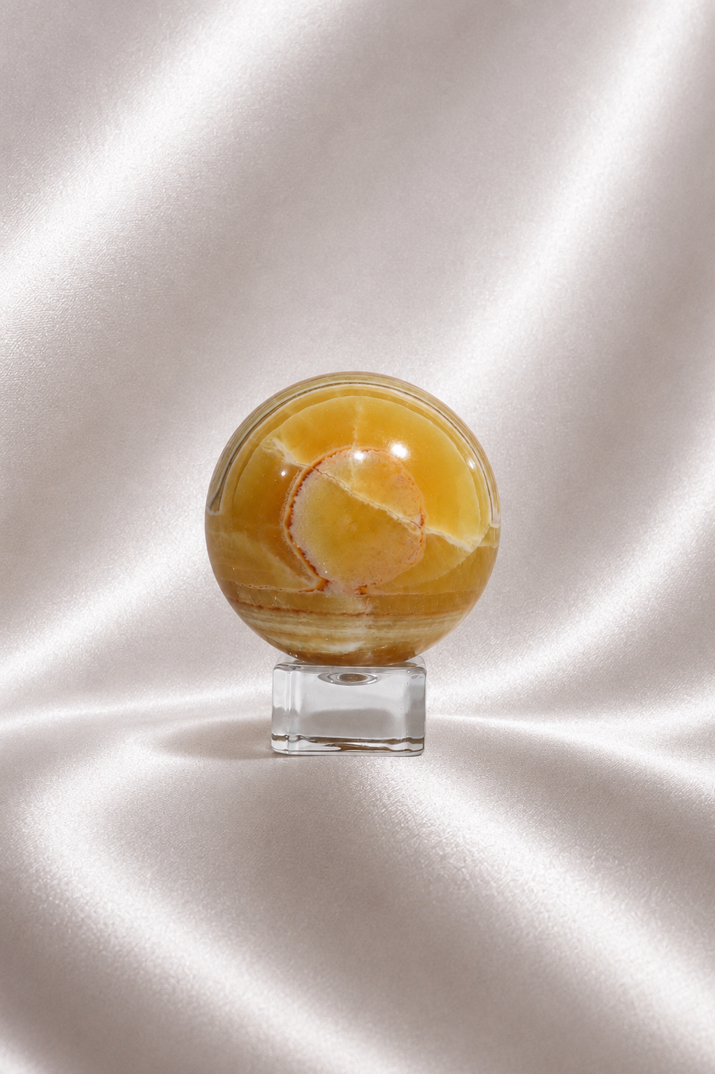 Orange Calcite Sphere #4