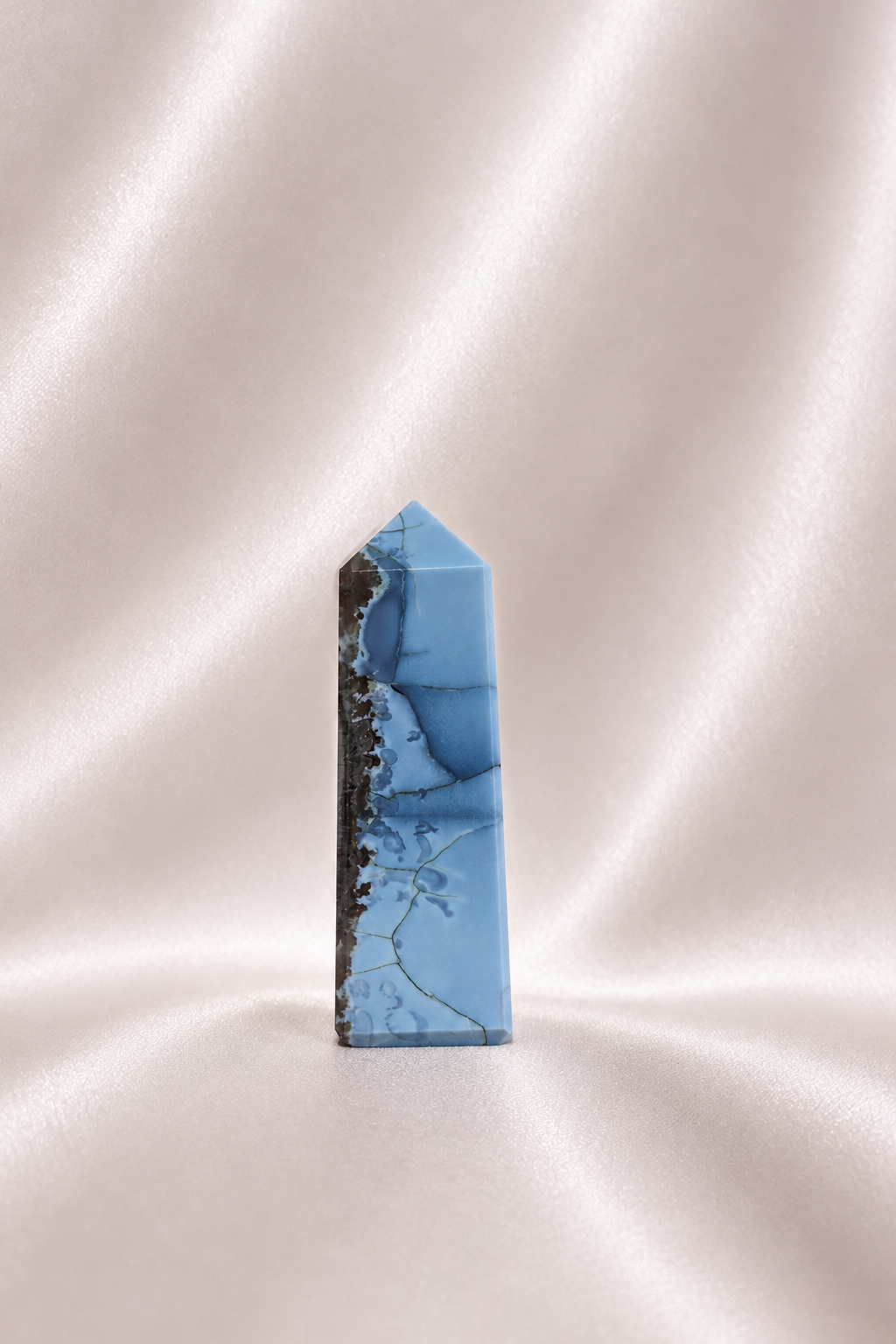Blue Opal Tower w/ Moss Agate Inclusions #2- RARE