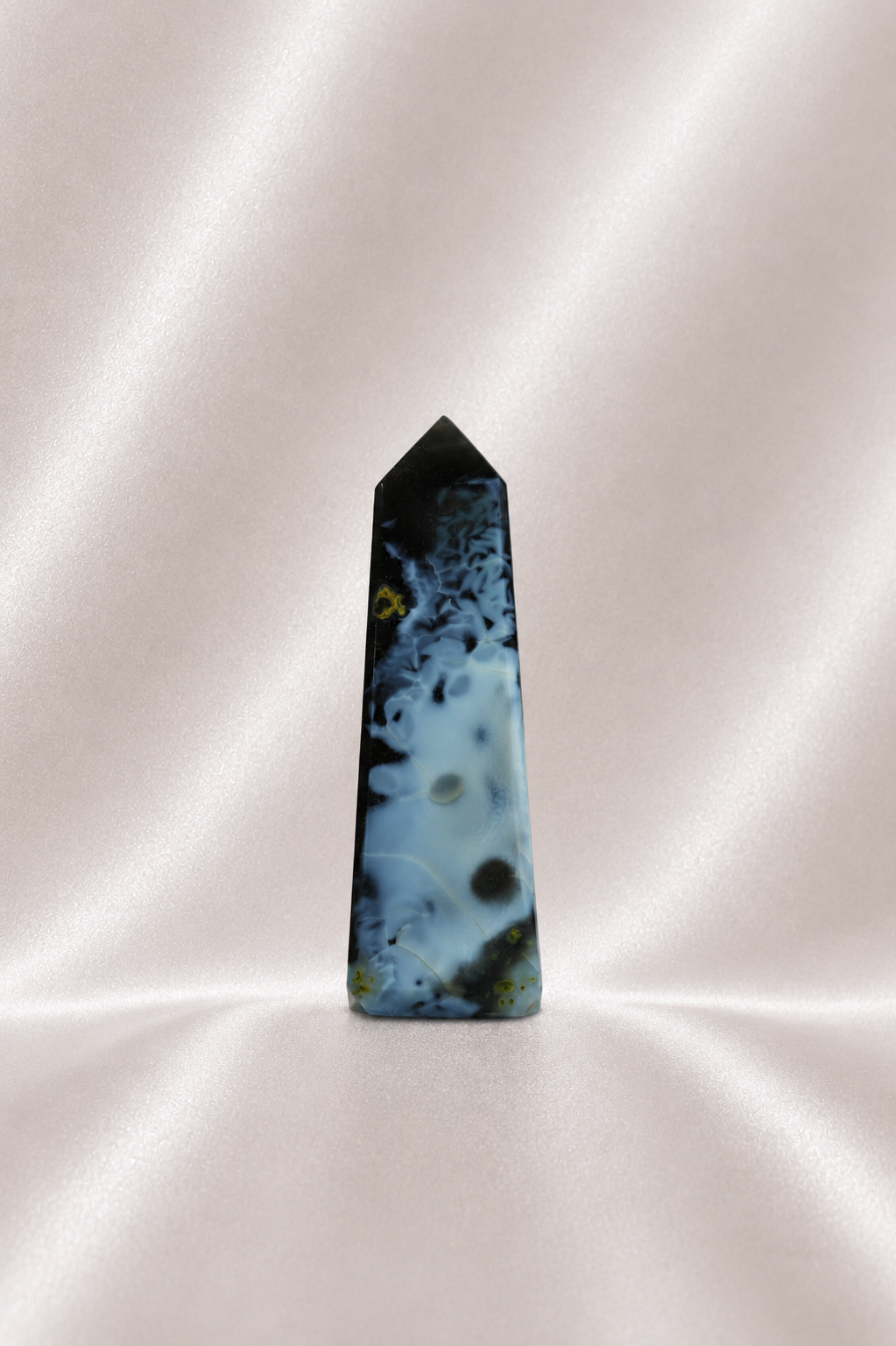 Blue Opal Tower w/ Moss Agate Inclusions #5
