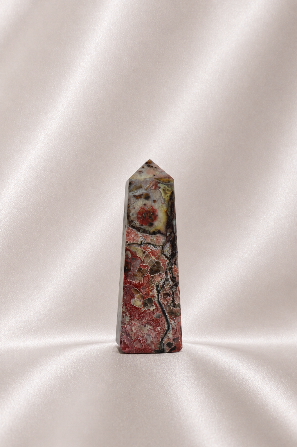 Mexican Crazy Lace Agate Tower #22