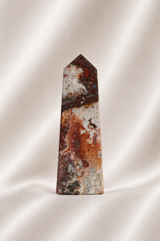 Mexican Crazy Lace Agate Tower #29