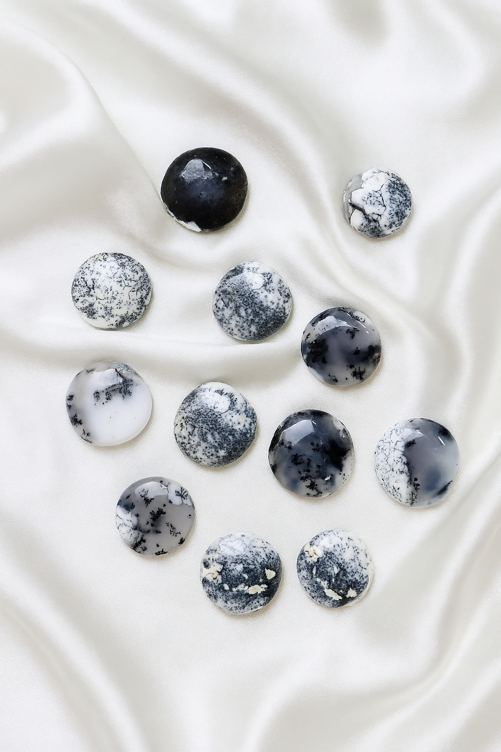 Dendritic Opal Flat Stones