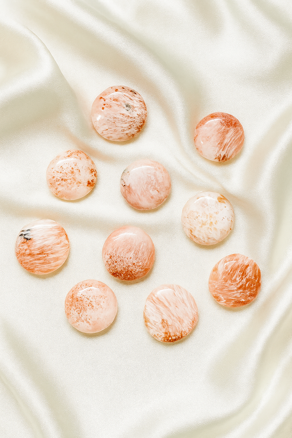 Pink Scolecite Flat Stones