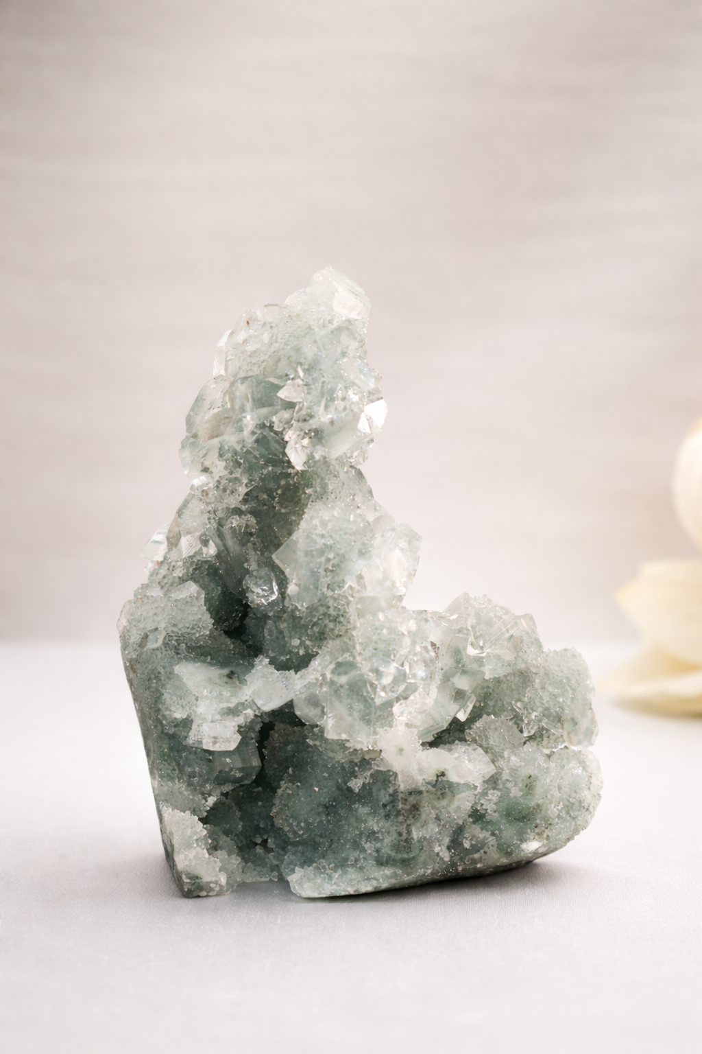 Blue Chalcedony with Diamond Apophyllite #28