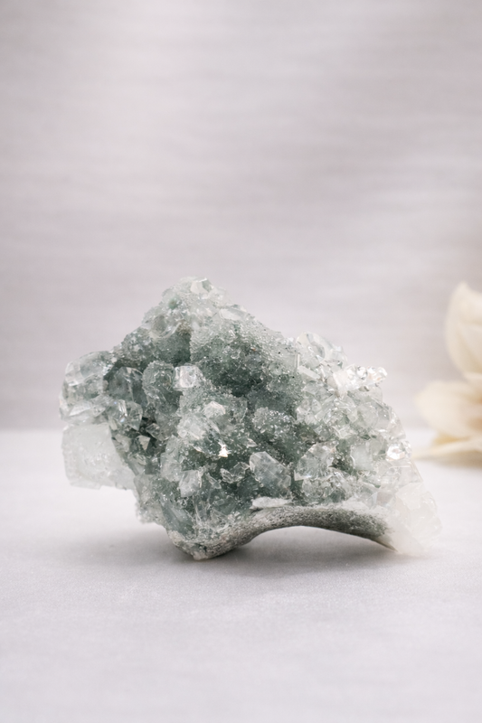 Blue Chalcedony with Diamond Apophyllite #29