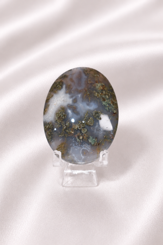 Moss Agate Palm Stone #1
