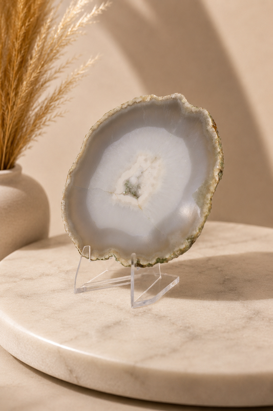 Agate Slice With Stand #4
