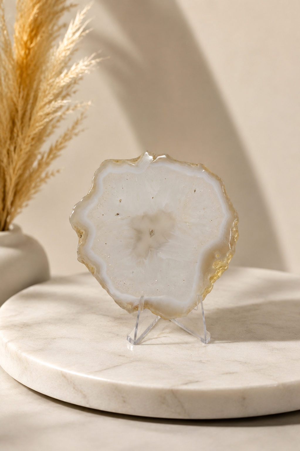 Agate Slice With Stand #6