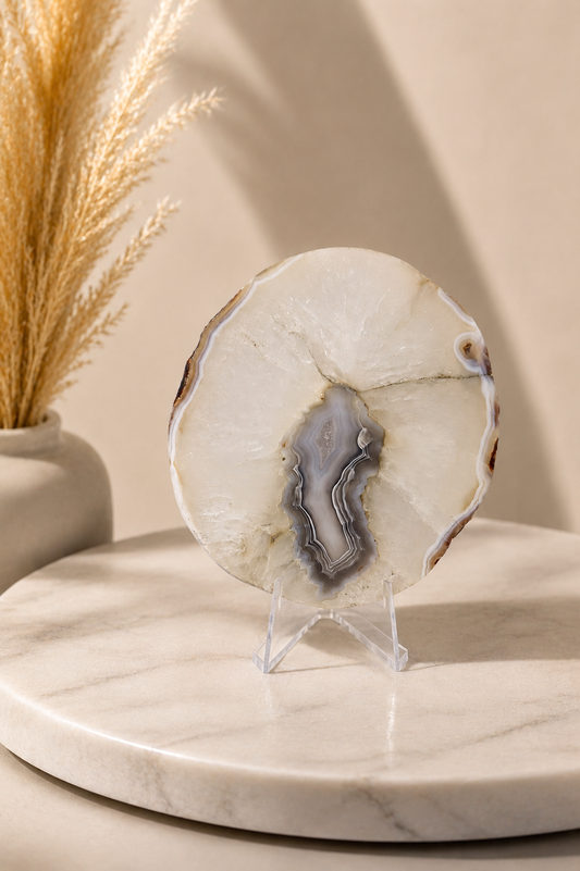 Agate Slice With Stand #9