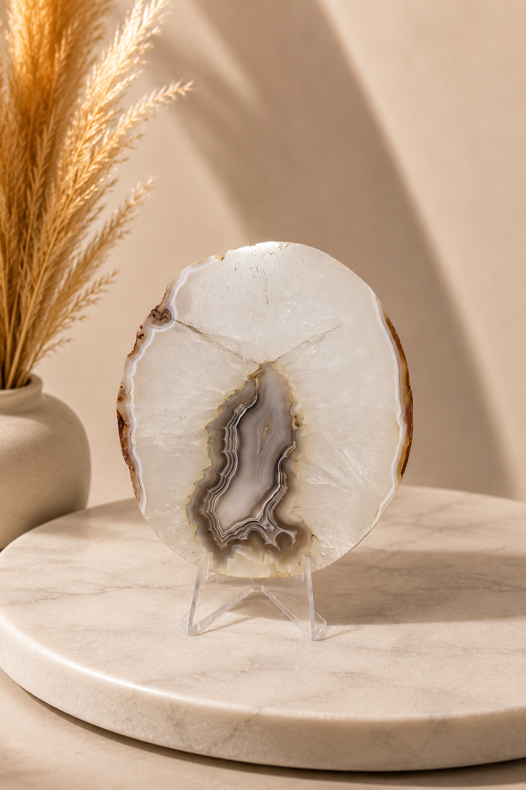 Agate Slice With Stand #9