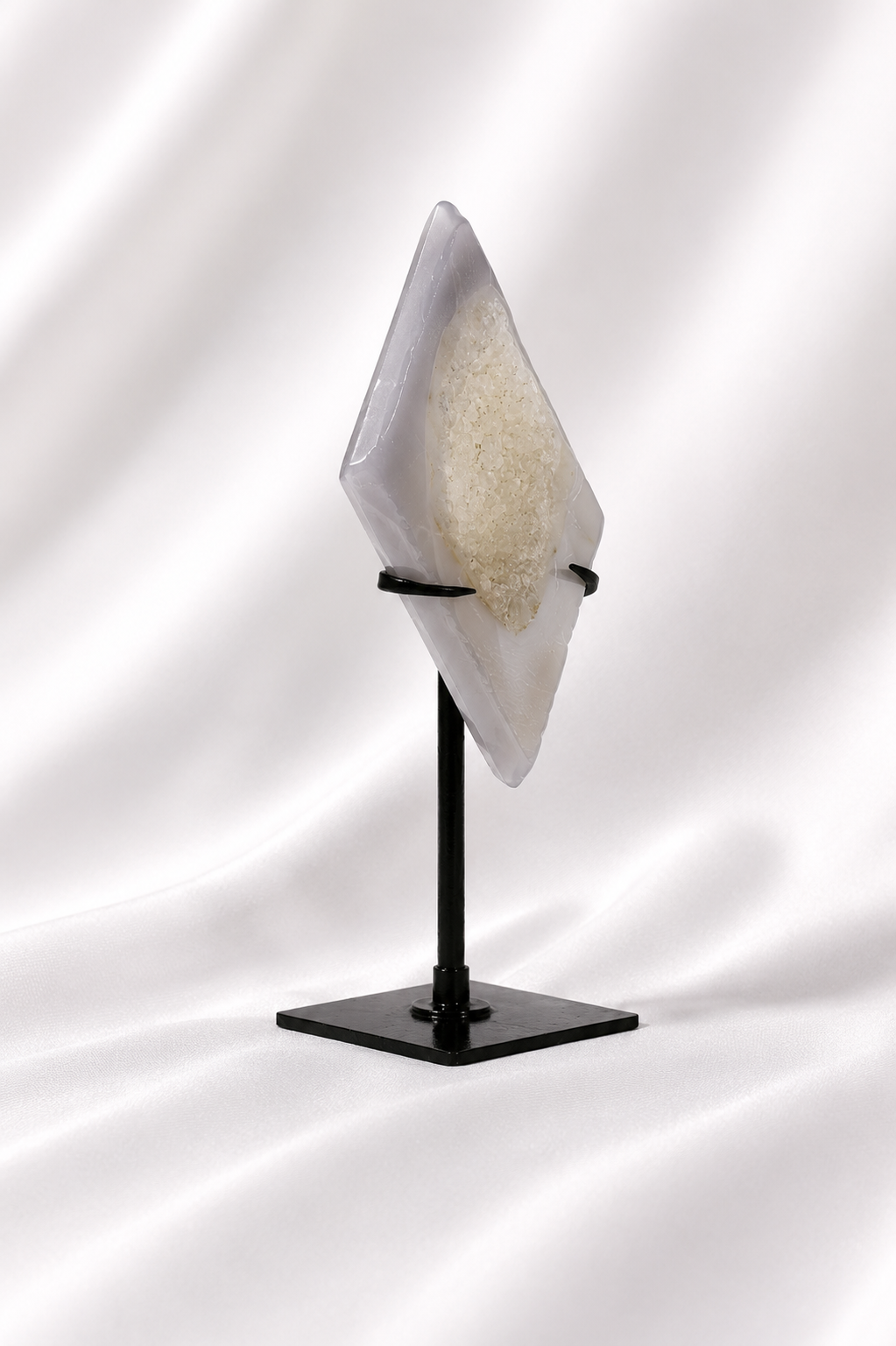 Druzy Agate Diamond on Stand #5 - Scratches