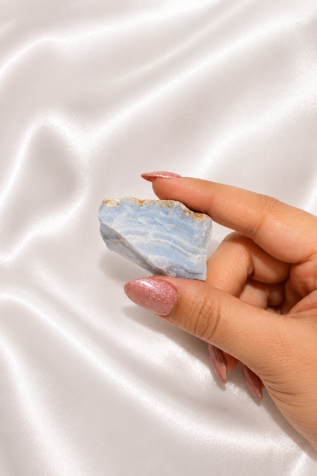 Raw Blue Lace Agate Slice #7