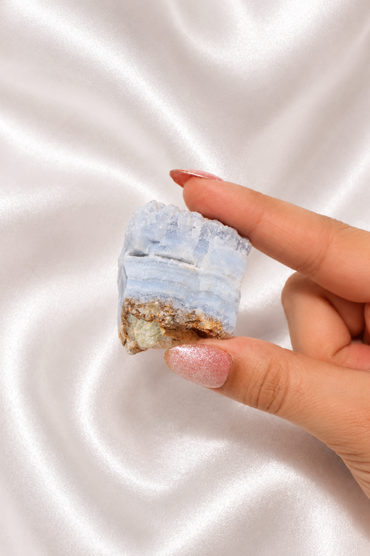 Raw Blue Lace Agate Slice #9
