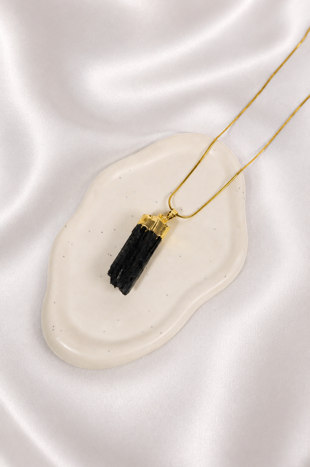 Raw Black Tourmaline Necklace #13
