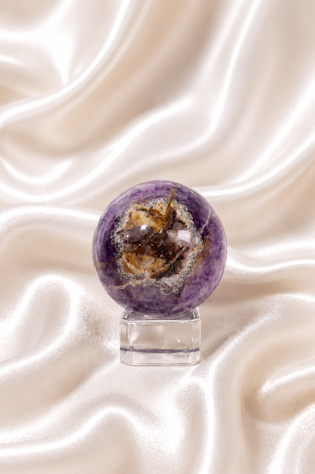 Chevron Amethyst Sphere #11