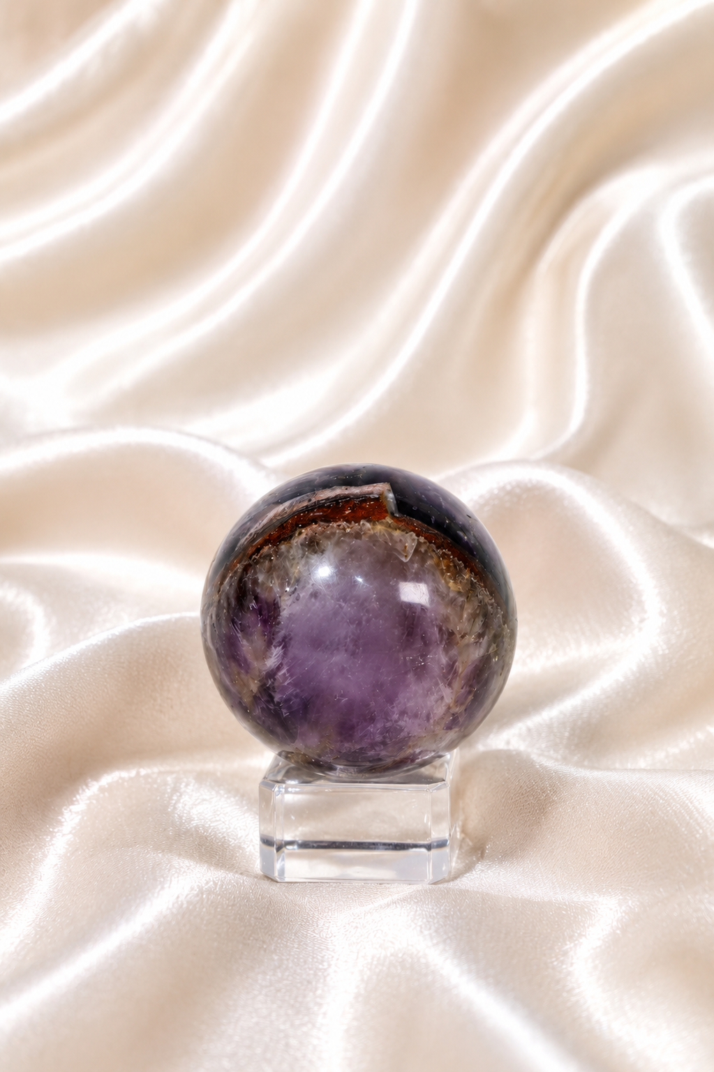 Chevron Amethyst Sphere #13