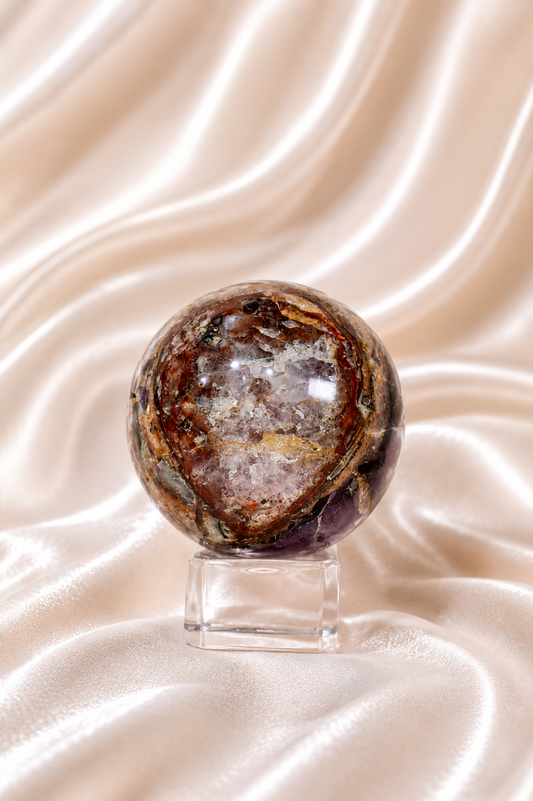 Chevron Amethyst Sphere #14