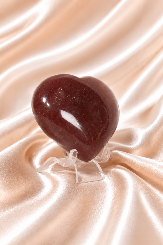 Strawberry Quartz Heart #5 - 125 gm