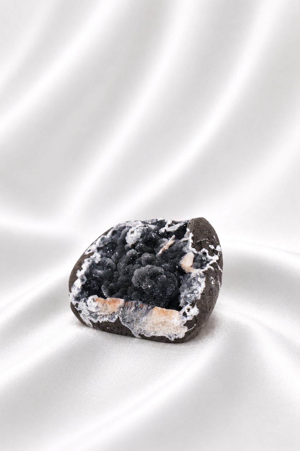 Black Chalcedony & Apophyllite Cluster - High Quality #16