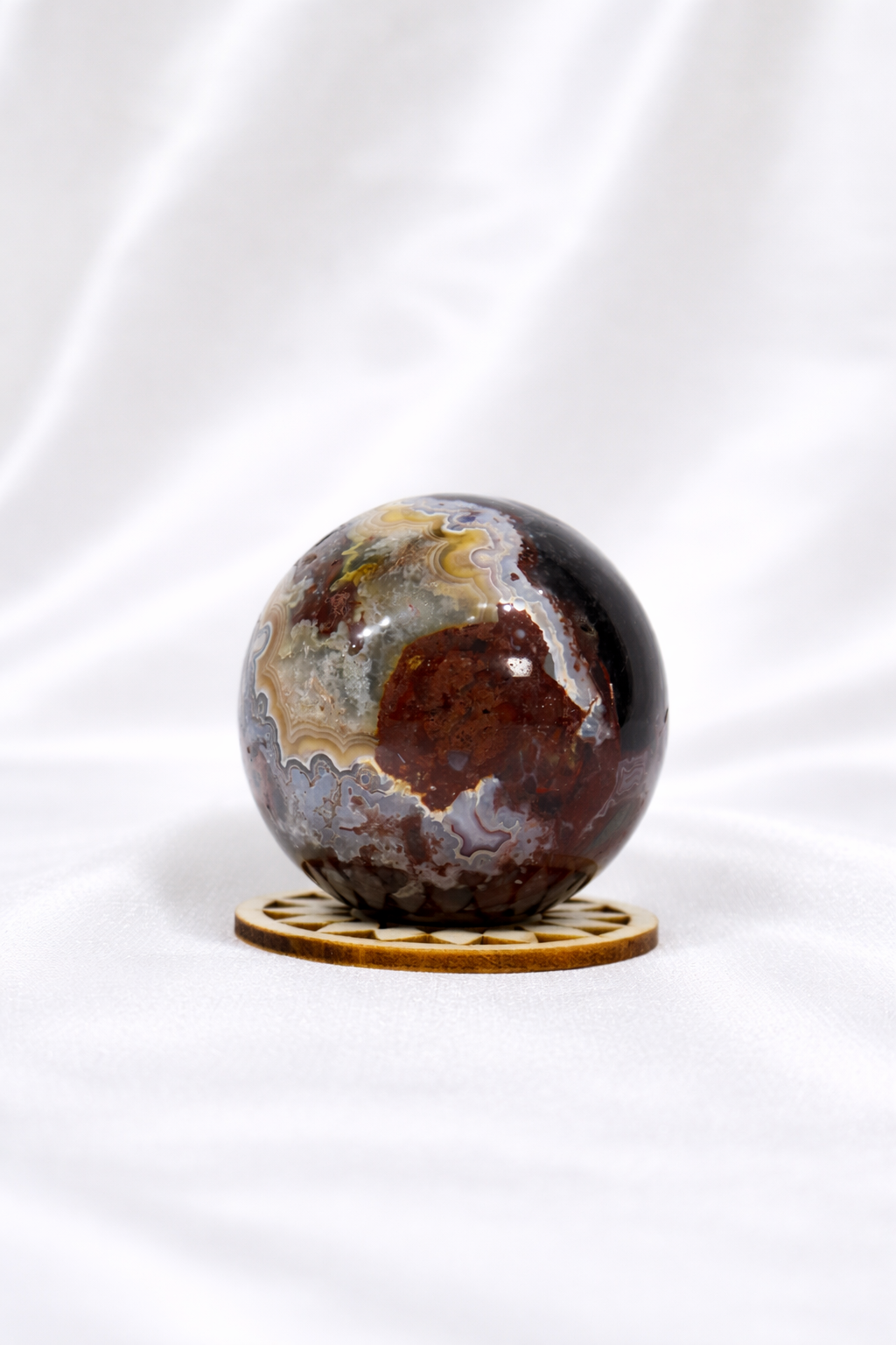Mexican Crazy Lace Agate Sphere #6