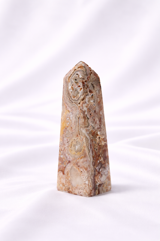 Pink Crazy Lace Agate Tower #24