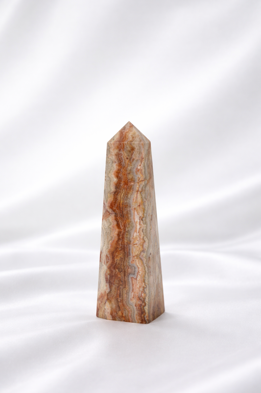 Pink Crazy Lace Agate Tower #22