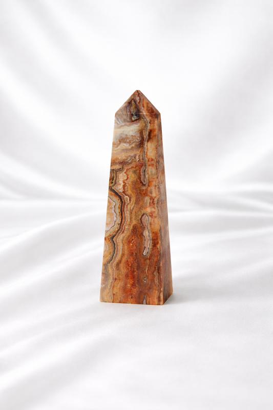 Pink Crazy Lace Agate Tower #23