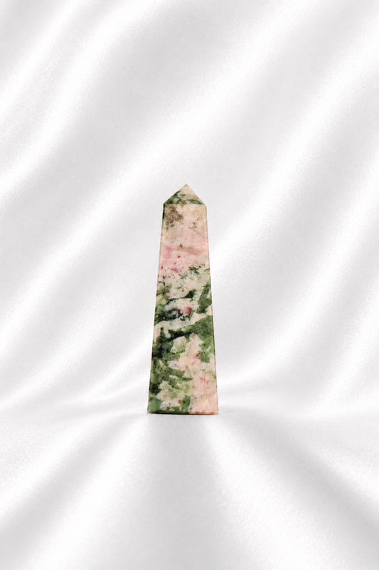 Pink Thulite w/ Green Epidote Tower #5