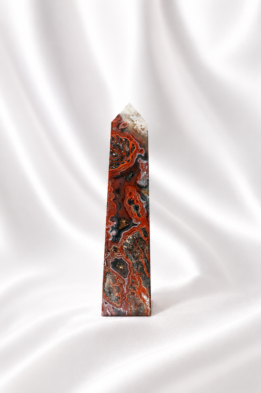 Mexican Crazy Lace Agate Tower #19