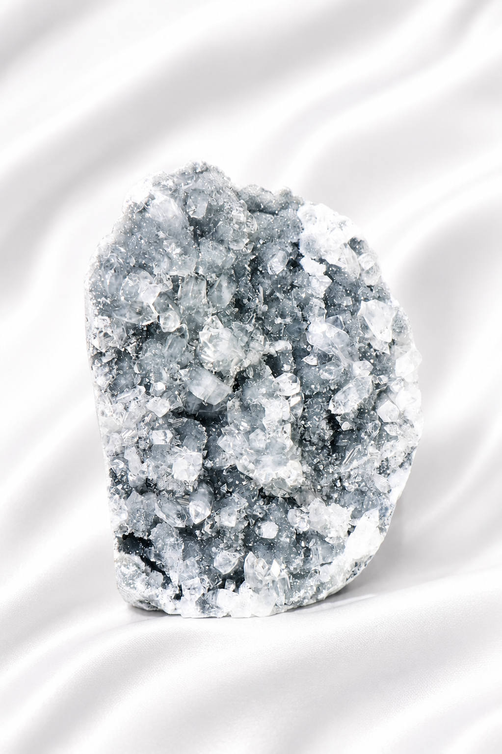 Blue Chalcedony with Diamond Apophyllite #36-1.852 Kg