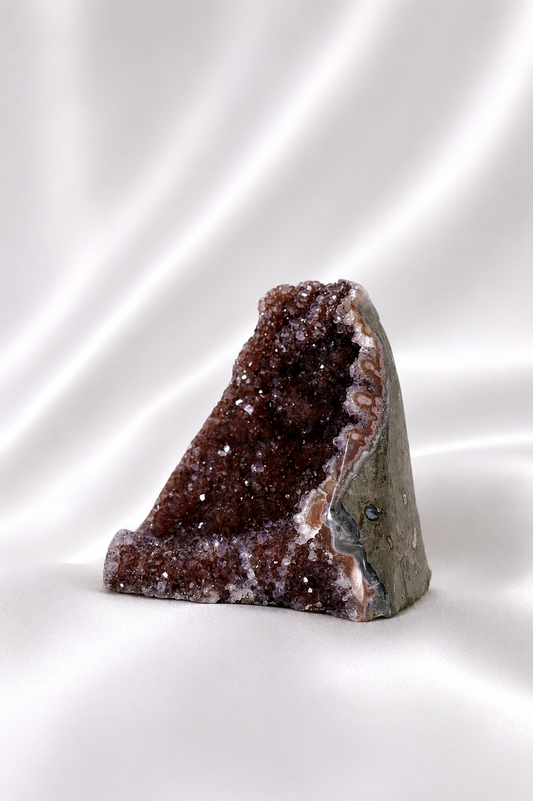Rainbow Amethyst Burgundy Cut Base #61 - High Quality - 486 gm