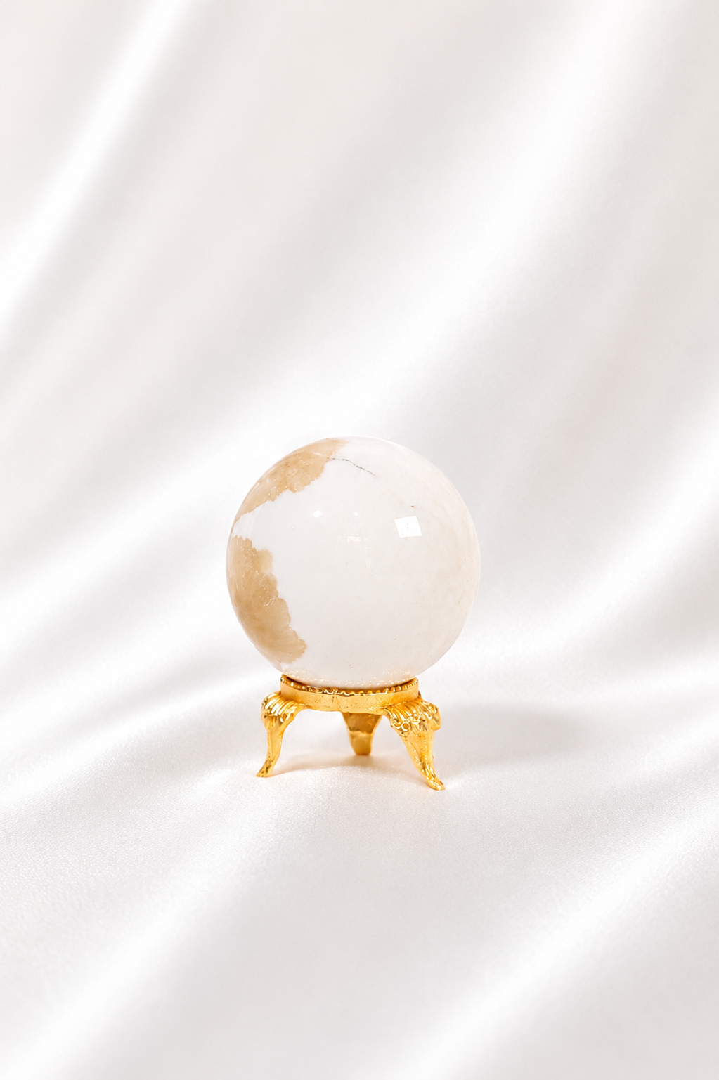 Peach Scolecite Stilbite Sphere #5 - RARE