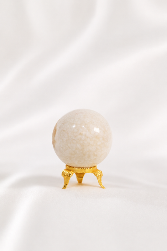 Peach Scolecite Stilbite Sphere #7 - RARE