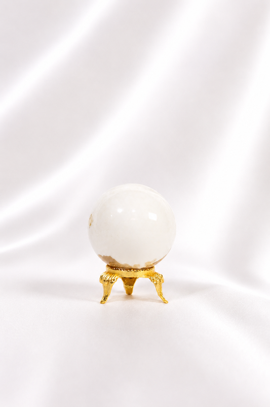 Peach Scolecite Stilbite Sphere #4- RARE
