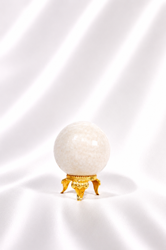 Peach Scolecite Stilbite Sphere #6 - RARE