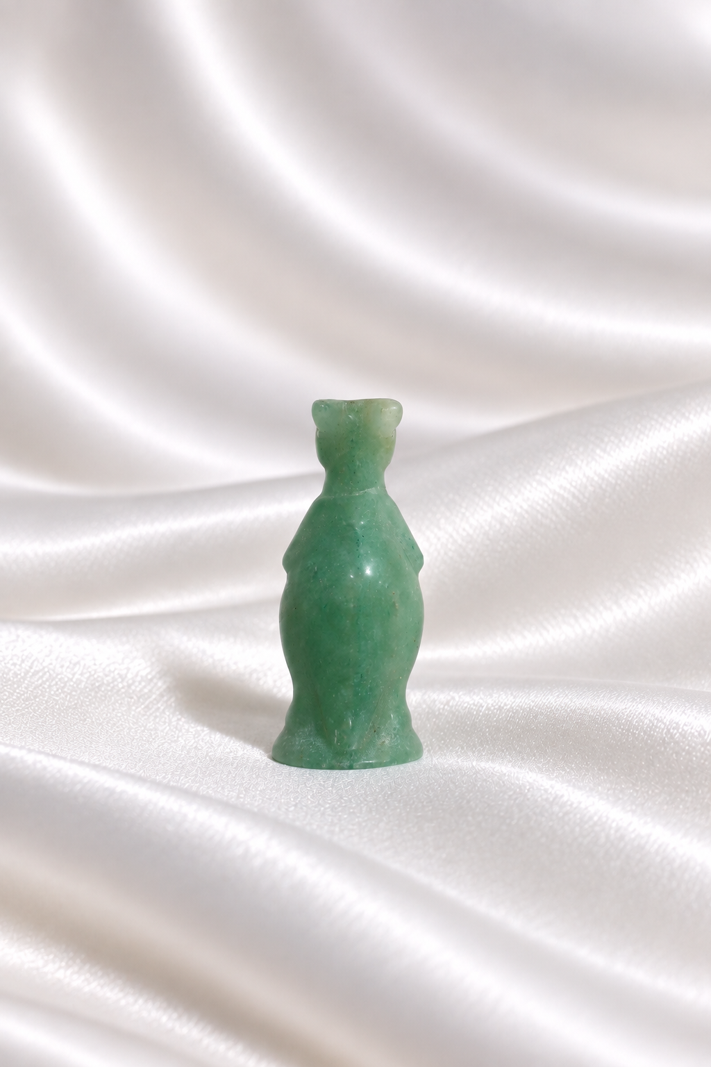Mini Green Aventurine Kangaroo Carving - Little Chipped