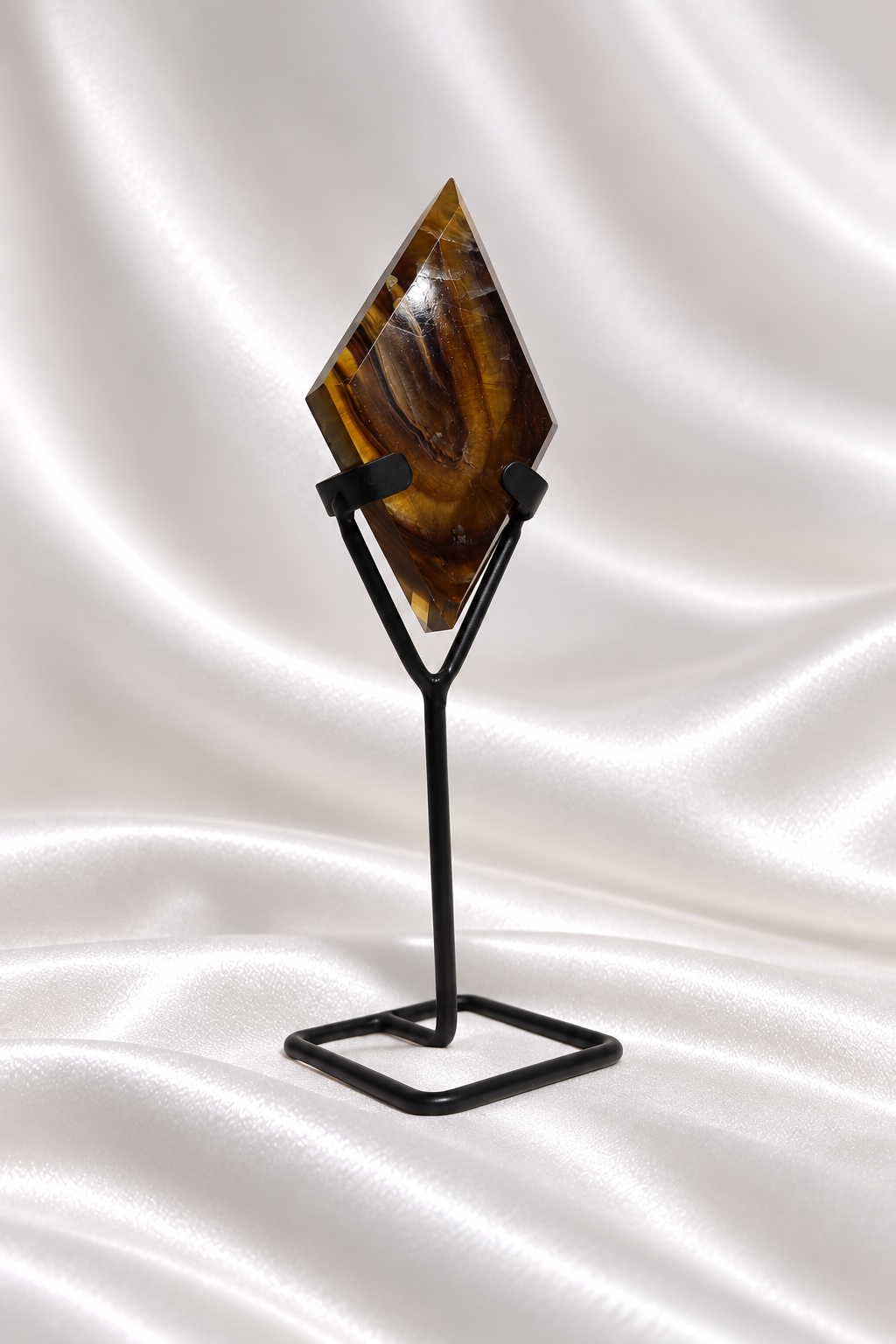 Rainbow Fluorite Diamond on Stand #5