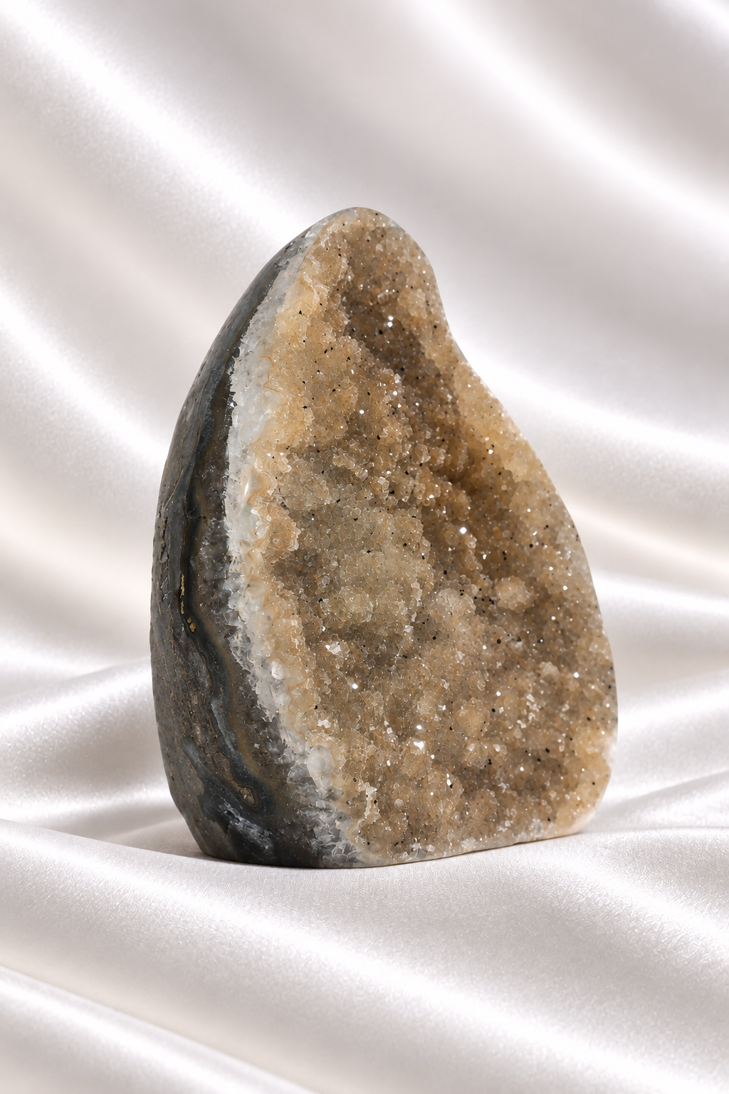 Sugar Druzy Rainbow Amethyst Cut Base #79- High Quality - 341 gm