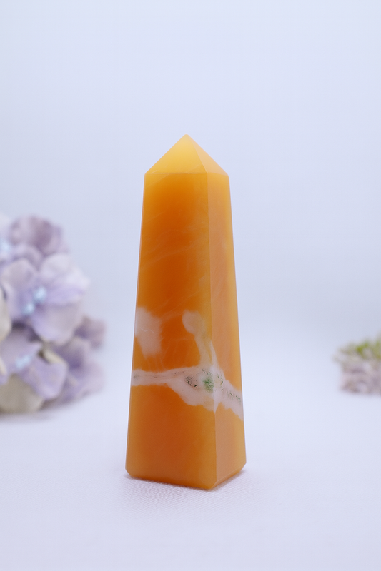 Orange Calcite Obelisks #3