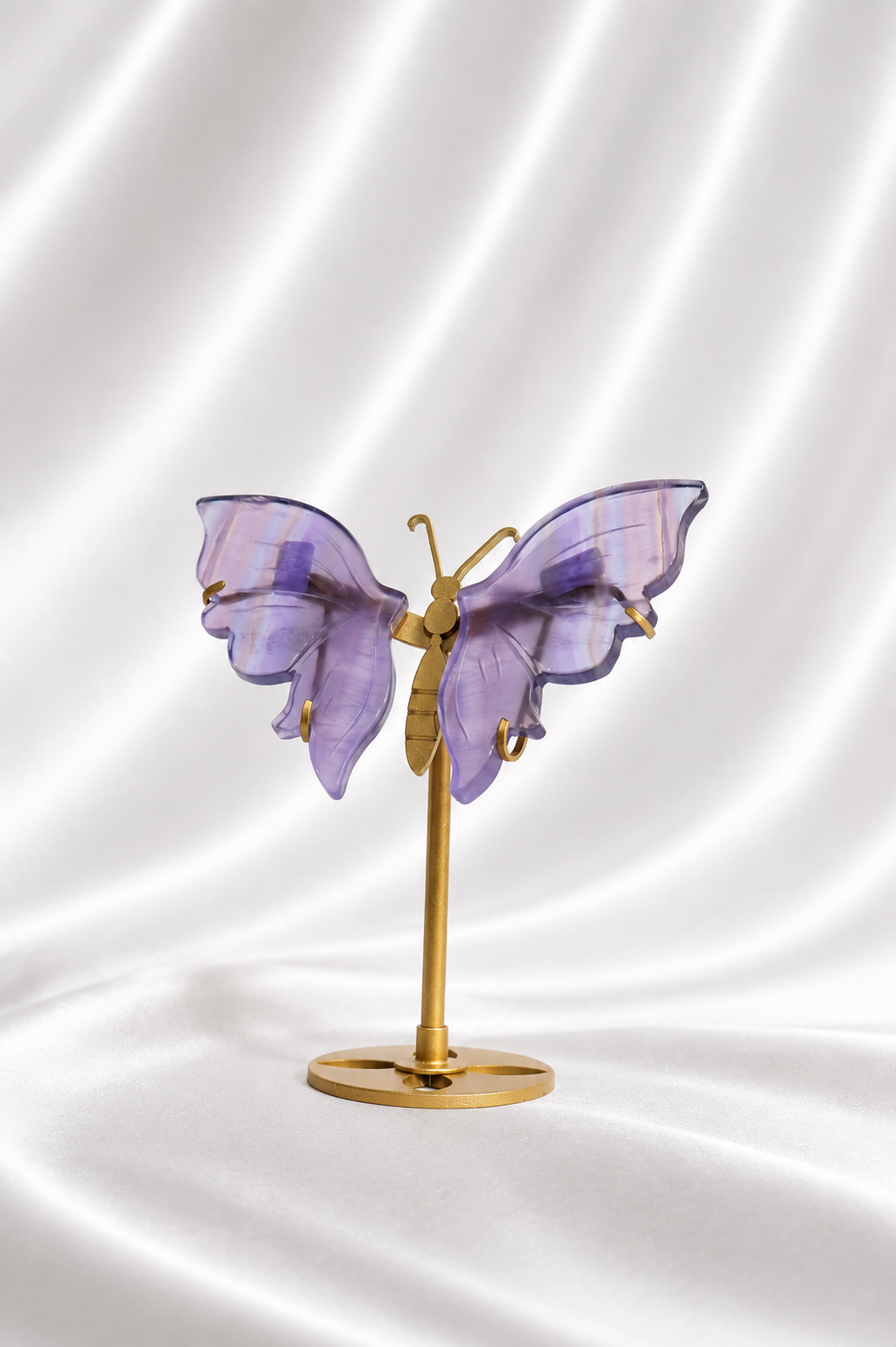 Lavender Fluorite Butterfly Wings #1 - High Quality