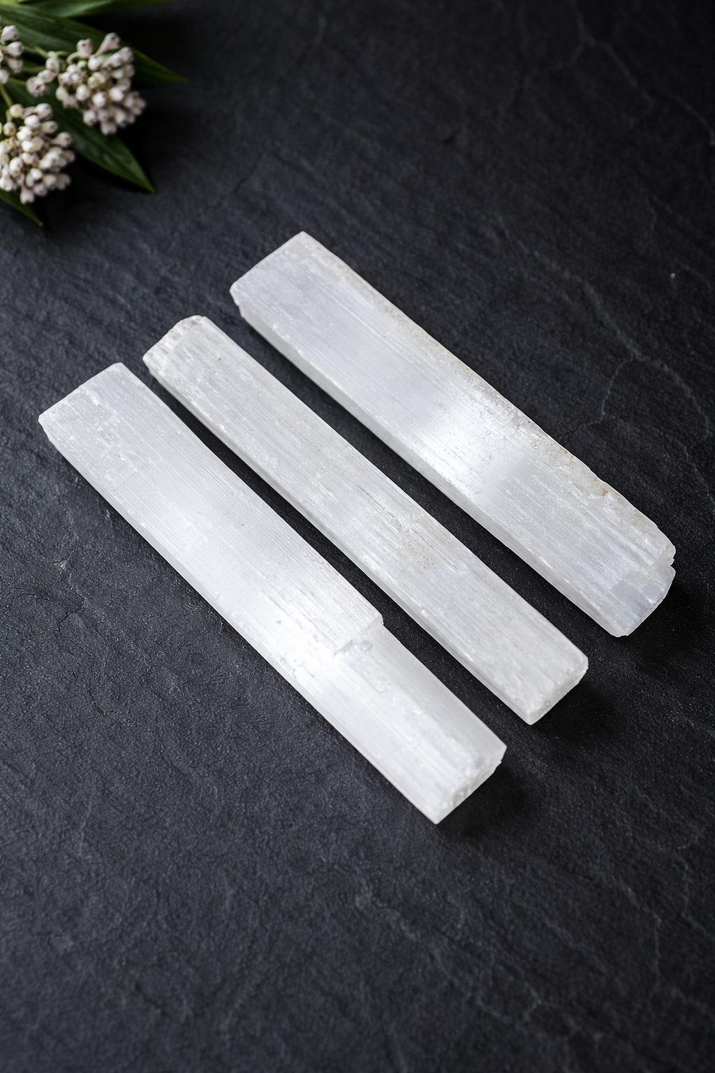 Selenite Rough Rod