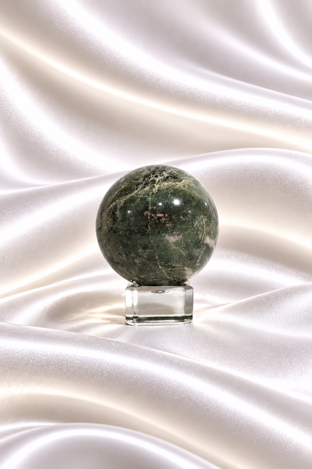 Pink Thulite w/ Green Epidote Sphere #6