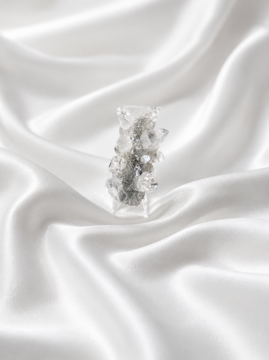 Blue Chalcedony with Diamond Apophyllite #32