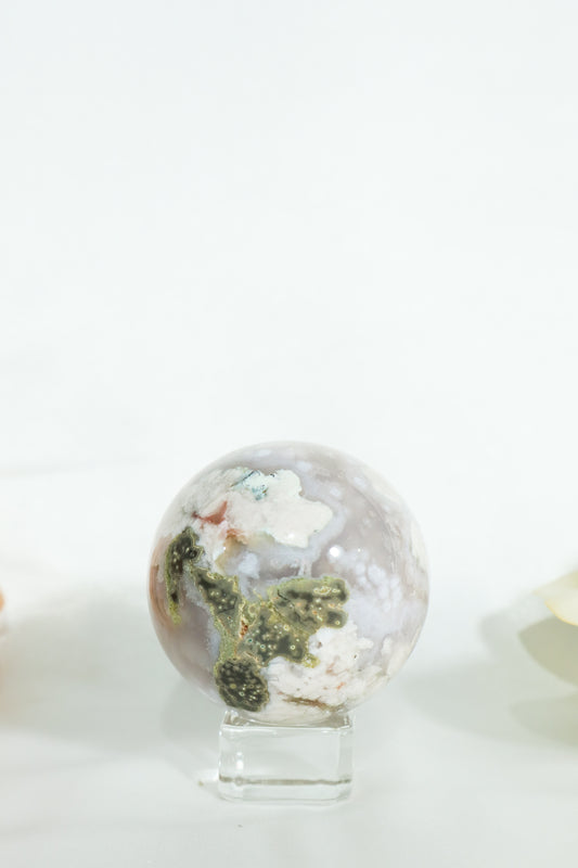Flower Agate Sphere #9