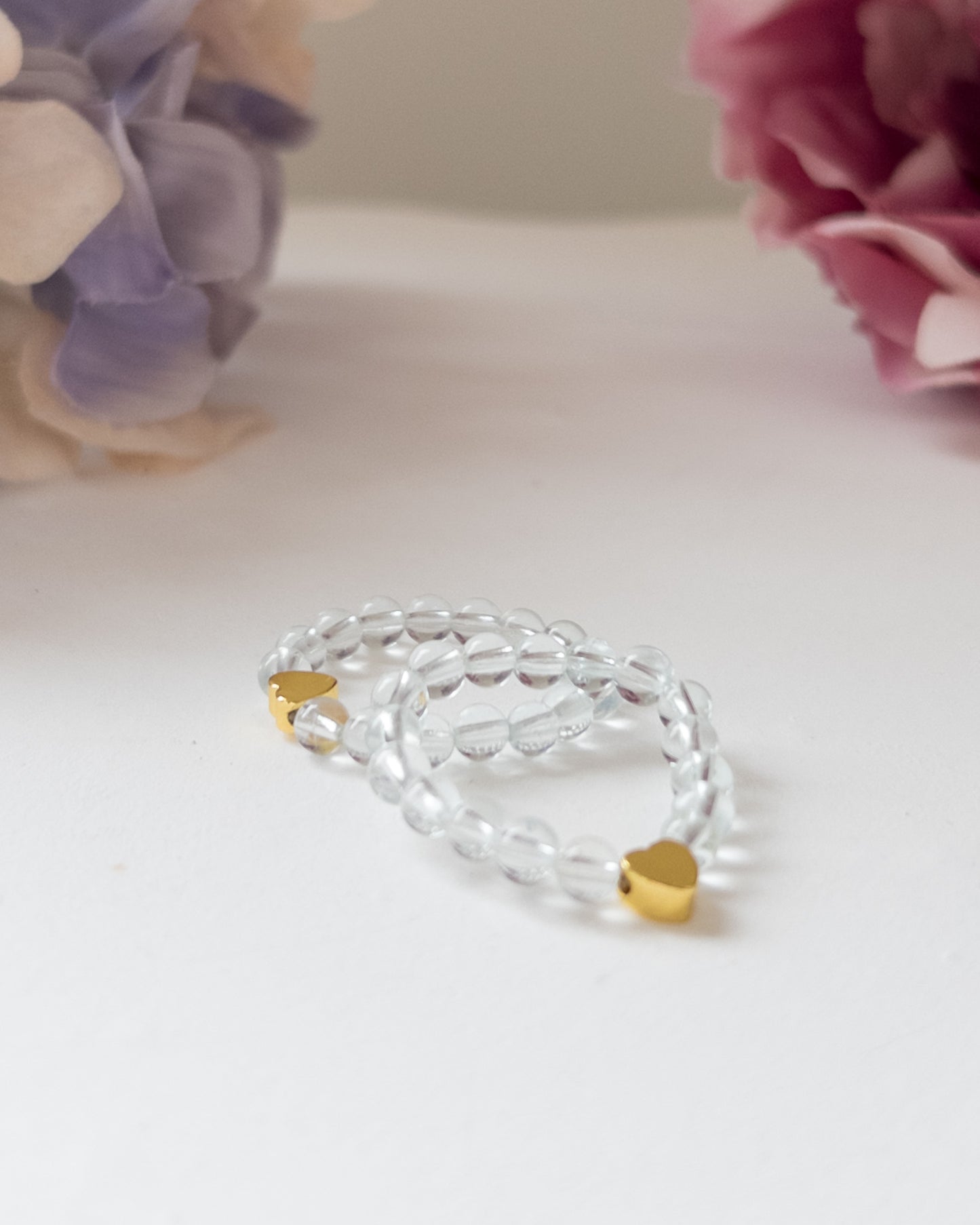 Clear Quartz Beads Ring