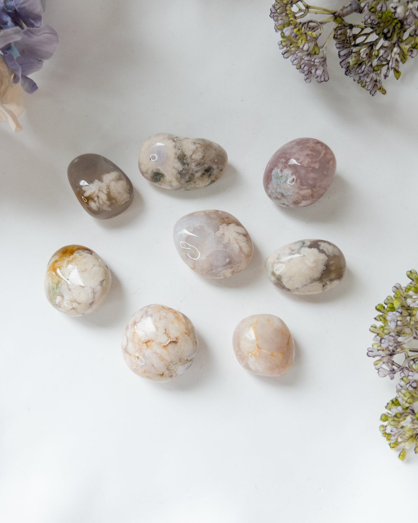 Flower Agate Tumbles